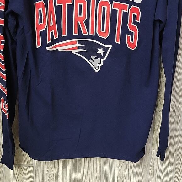 New England Patriots NFL Navy Long Sleeve Tee Shirt Adult Size Medium NWT - Picture 3 of 12